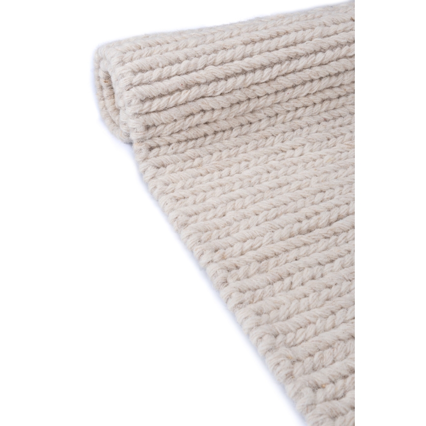 Teppich FIR WOOL 70x140 cm 2600 g/m2 creme/natur