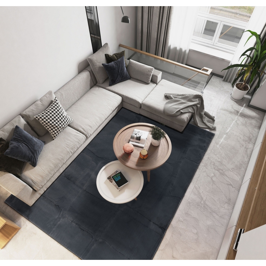 Teppich RABBIT 3D 120x170 cm Anthrazit