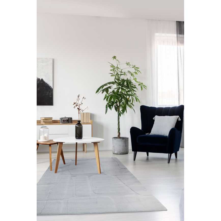 Teppich RABBIT 3D 120x170 cm hellgrau