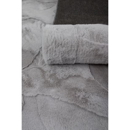 Teppich RABBIT 3D 160x230 cm hellgrau