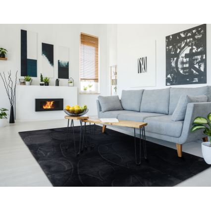 Teppich RABBIT 3D 160x230 cm schwarz