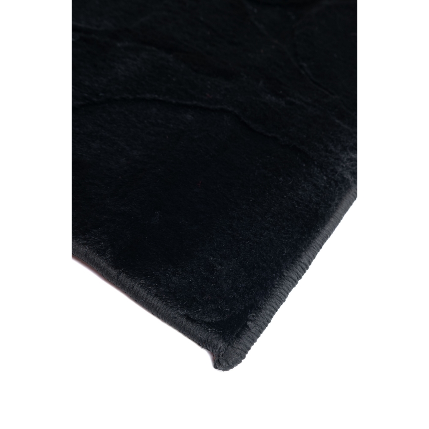 Teppich RABBIT 3D 80 x 150 cm schwarz