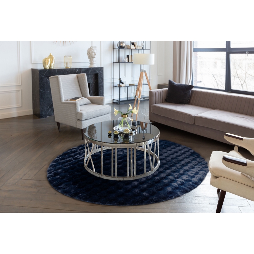 Teppich RABBIT BUBBLE 160 cm dunkelblau