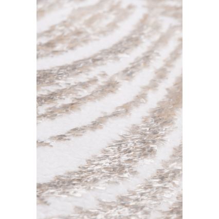 Teppich SALAMANCA 100 cm beige/weiß, Blattmuster