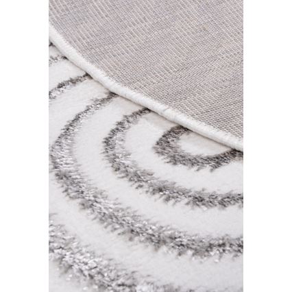 Teppich SALAMANCA 100 cm grau/weiß