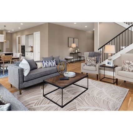 Teppich SALAMANCA 160x230 cm beige/weiß/Blättermuster