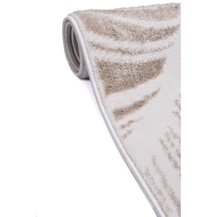 Teppich SALAMANCA 160x230 cm beige/weiß/Blättermuster