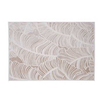 Teppich SALAMANCA 160x230 cm beige/weiß/Blattmuster