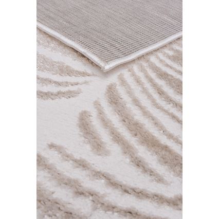 Teppich SALAMANCA 160x230 cm beige/weiß/Blattmuster