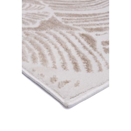 Teppich SALAMANCA 160x230 cm beige/weiß/Blattmuster
