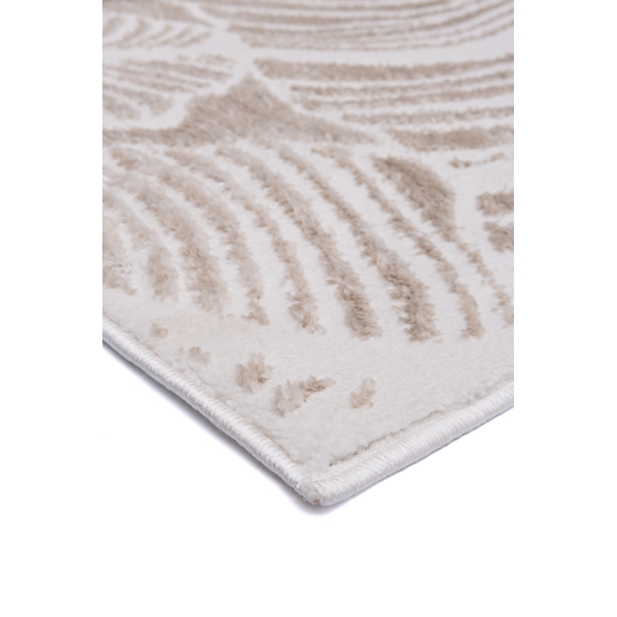 Teppich SALAMANCA 160x230 cm beige/weiß/Blattmuster