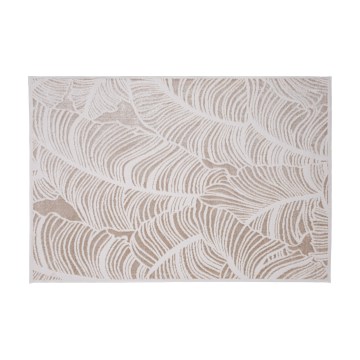 Teppich SALAMANCA 200 x 280 cm Beige/Weiß, Blattmuster
