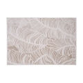 Teppich SALAMANCA 67x120 cm beige/weiß Blättermuster