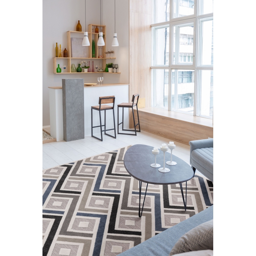 Teppich SHIFT 120x160 cm grau/blau