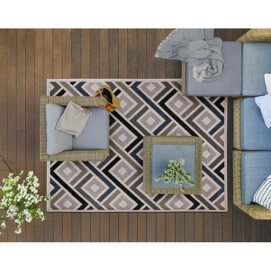 Teppich SHIFT 120x160 cm grau/blau