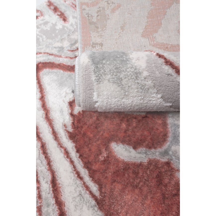 Teppich STONE 120 x 160 cm rosa/grau