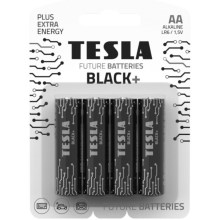 Tesla Batteries - 4 Stk. Alkalibatterie AA BLACK+ 1,5V