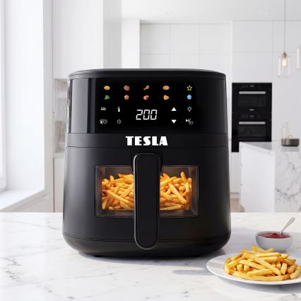 TESLA Electronics AirCook - Heißluftfritteuse 4,4 l 1450W/230V schwarz