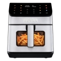 TESLA Electronics AirCook - Heißluftfritteuse 6,5 l 2100W/230V mattes Chrom/Schwarz
