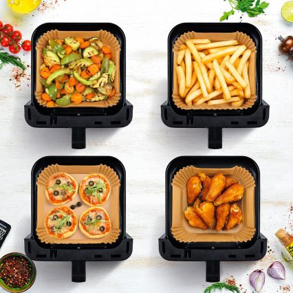 TESLA Electronics AirCook - Heißluftfritteuse 6,5 l 2100W/230V mattes Chrom/Schwarz