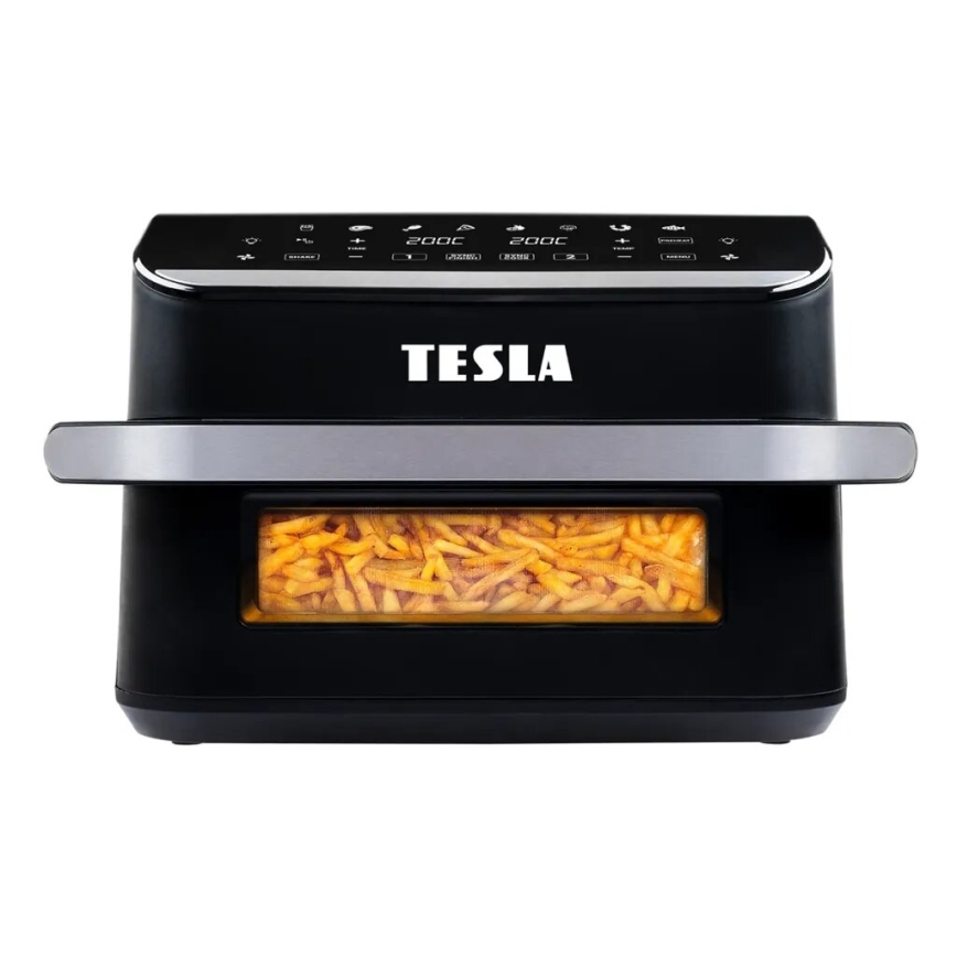TESLA Electronics AirCook - Multifunktionale digitale Dual-Heißluftfritteuse 10 l 2400W/230V