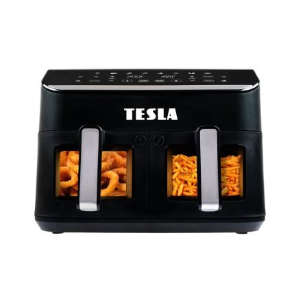 TESLA Electronics AirCook - Multifunktionale digitale Dual-Heißluftfritteuse 9 l 2400W/230V