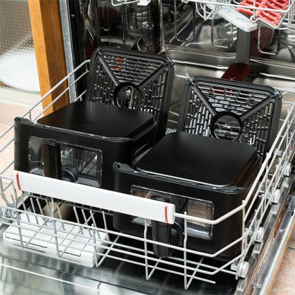 TESLA Electronics AirCook - Multifunktionale digitale Heißluftfritteuse 11 l 2800W/230V schwarz