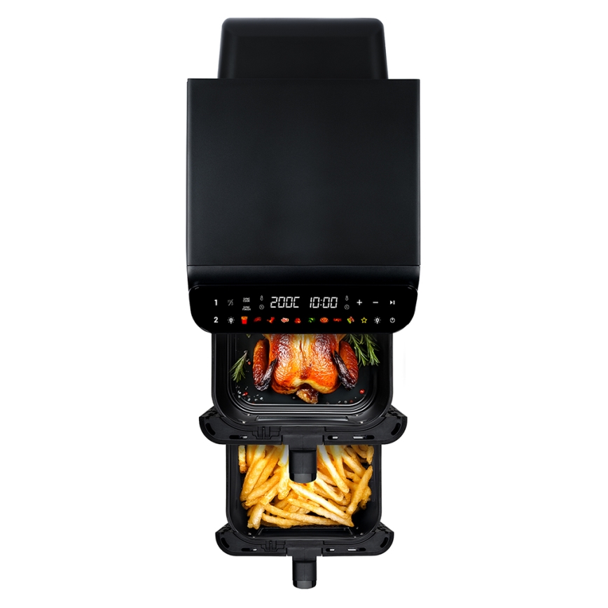 TESLA Electronics AirCook - Multifunktionale digitale Heißluftfritteuse 11 l 2800W/230V schwarz