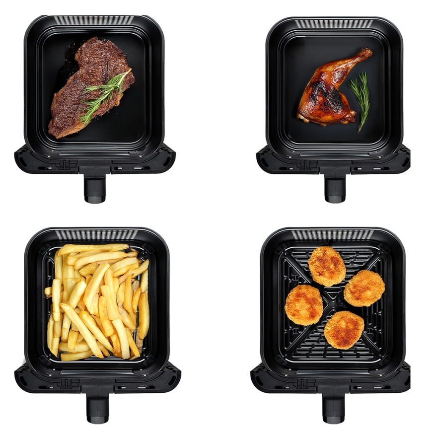 TESLA Electronics AirCook - Multifunktionale digitale Heißluftfritteuse 11 l 2800W/230V schwarz