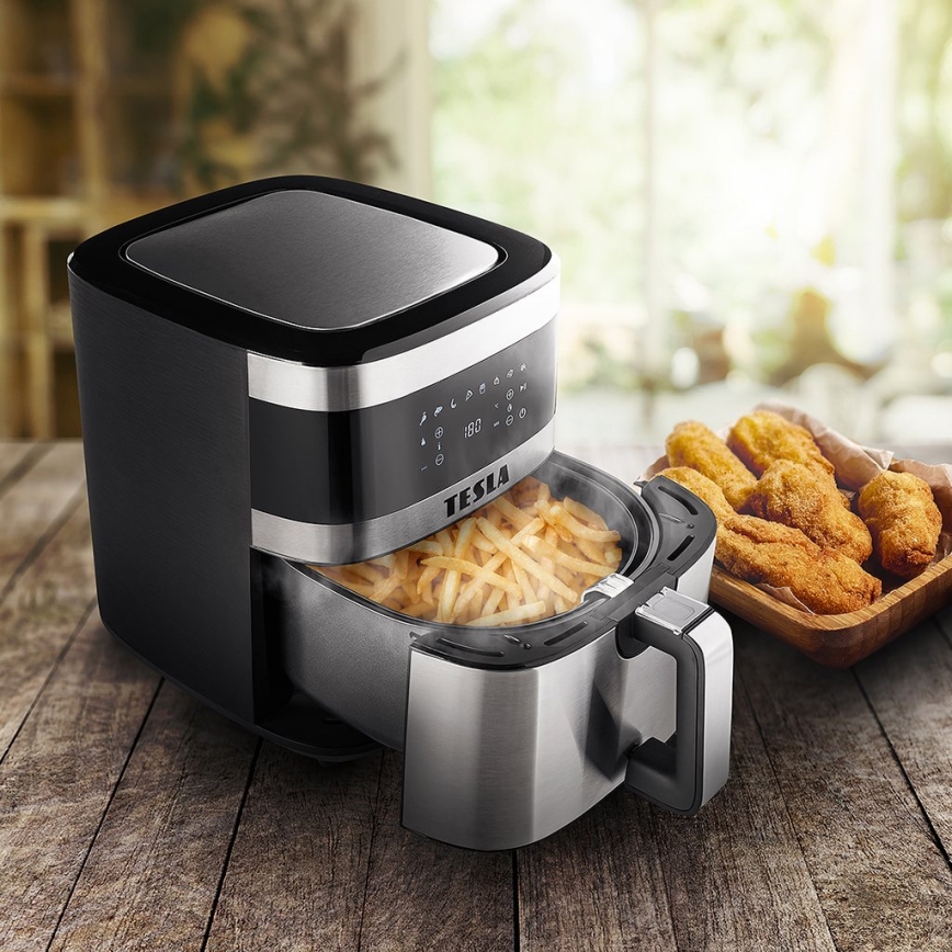 TESLA Electronics AirCook - Multifunktionale digitale Heißluftfritteuse 6 l 1700W/230V