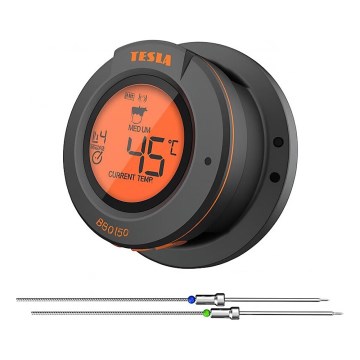 TESLA Electronics Cook - Digitales Fleischthermometer mit Messfühler 0-400 °C 2xAA IP65