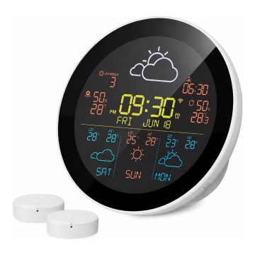 TESLA Electronics Device - Intelligente Wetterstation mit Sensor, 400-mAh-Akku, Wi-Fi (Tuya), Schutzart IP44
