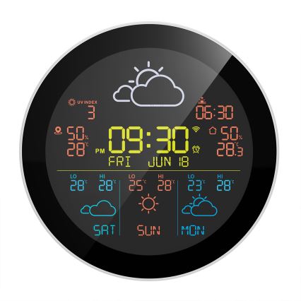 TESLA Electronics Device - Intelligente Wetterstation mit Sensor, 400-mAh-Akku, Wi-Fi (Tuya), Schutzart IP44