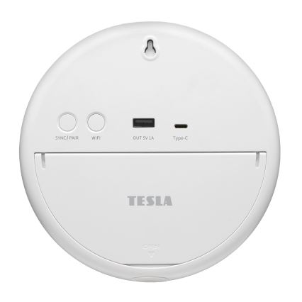 TESLA Electronics Device - Intelligente Wetterstation mit Sensor, 400-mAh-Akku, Wi-Fi (Tuya), Schutzart IP44