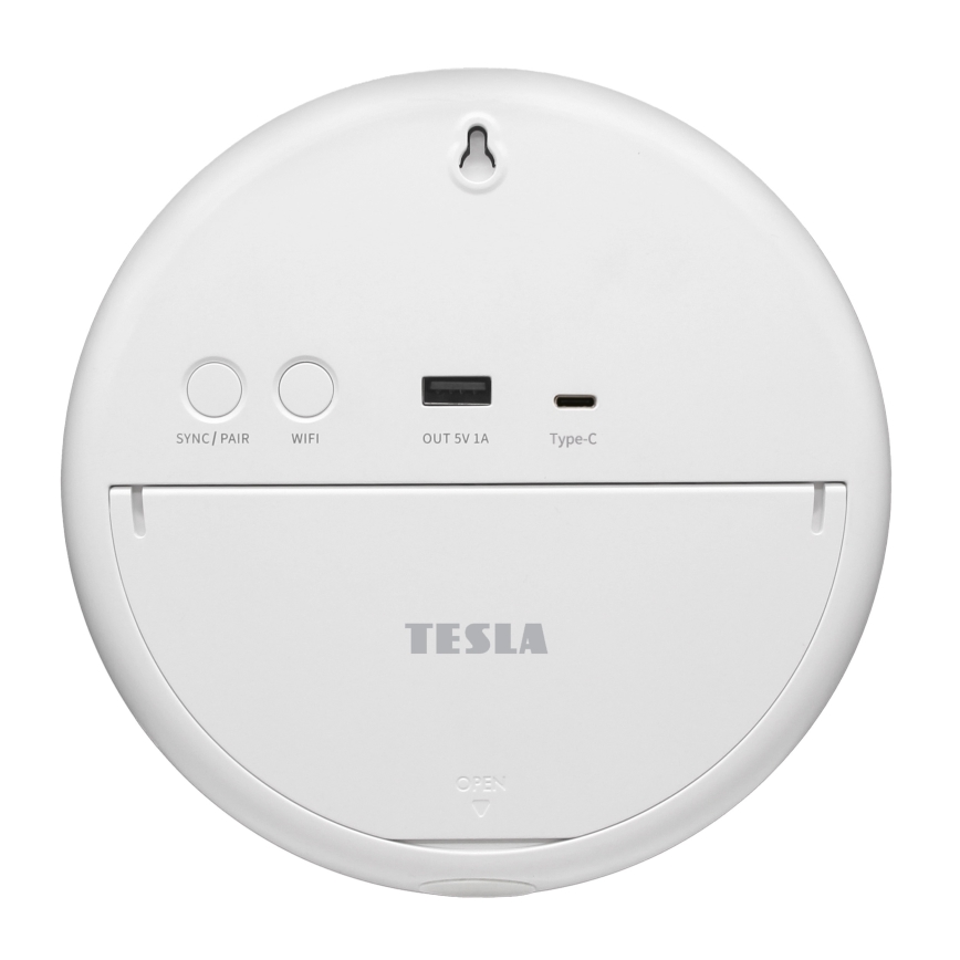 TESLA Electronics Device - Intelligente Wetterstation mit Sensor, 400-mAh-Akku, Wi-Fi (Tuya), Schutzart IP44