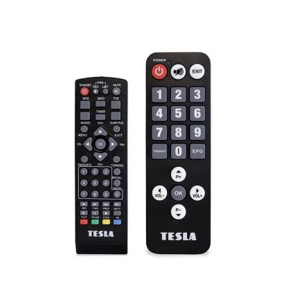 TESLA Electronics - DVB-T2 H.265 (HEVC) Receiver + 2x Fernbedienung