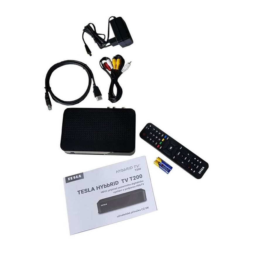 TESLA Electronics - DVB-T2 H.265 (HEVC) Empfänger mit HbbTV 12V + Fernbedienung