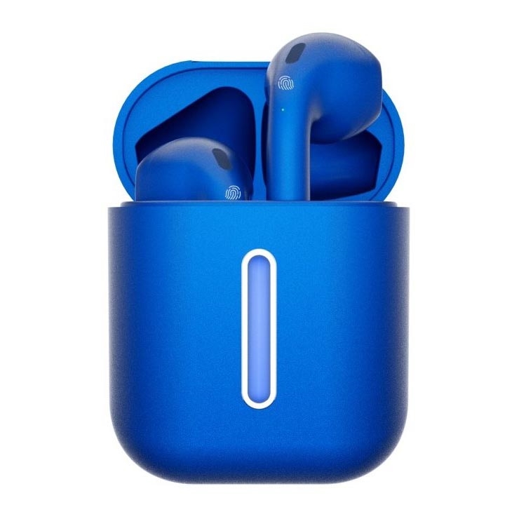 TESLA Electronics - Kabellose Kopfhörer 300 mAh + 2x 25 mAh IPX4 blau