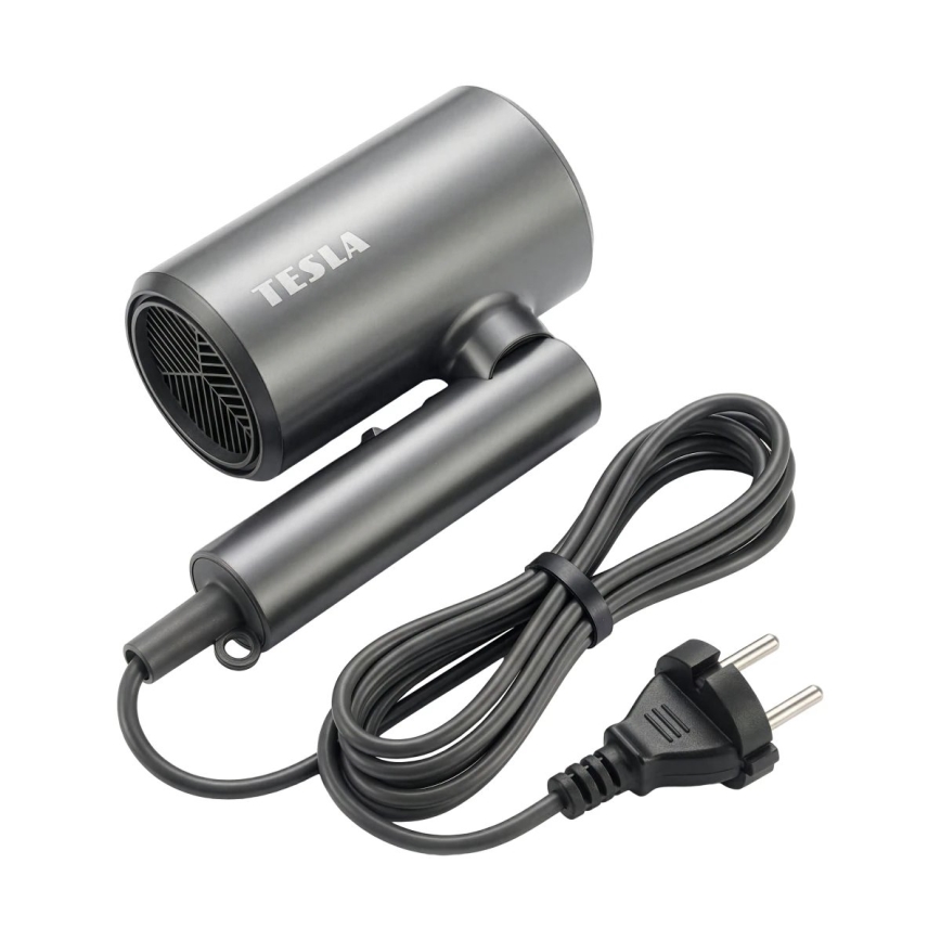TESLA Electronics MyCare - Zusammenklappbarer Haartrockner 1800W/230V grau