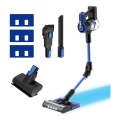 TESLA Electronics PureStar - Flexibler kabelloser Stabstaubsauger 3in1 300W/2200 mAh schwarz/blau