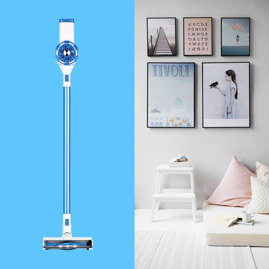 TESLA Electronics PureStar - Stielhandstaubsauger 2-in-1 220W/2200 mAh 22,2V blau/weiß