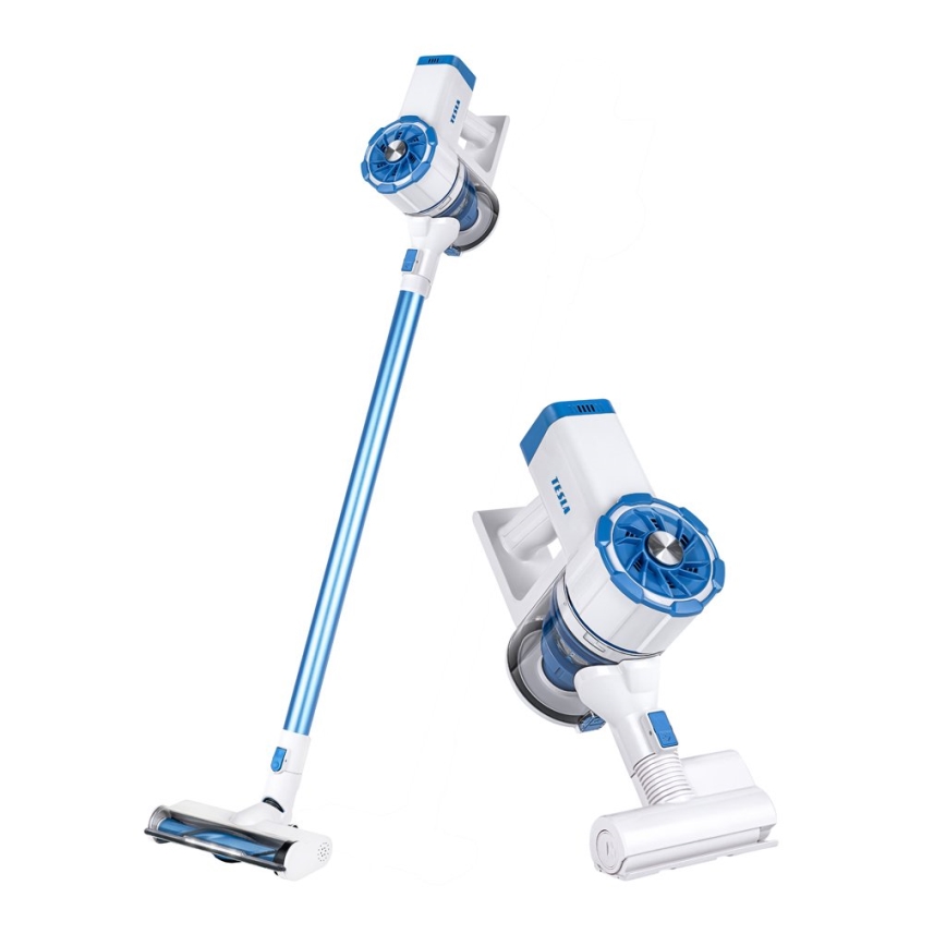 TESLA Electronics PureStar - Stielhandstaubsauger 2-in-1 220W/2200 mAh 22,2V blau/weiß