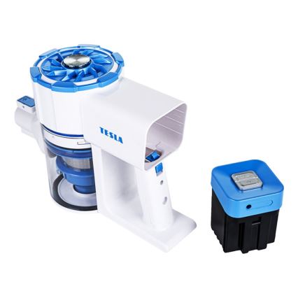 TESLA Electronics PureStar - Stielhandstaubsauger 2-in-1 220W/2200 mAh 22,2V blau/weiß