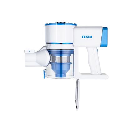 TESLA Electronics PureStar - Stielhandstaubsauger 2-in-1 220W/2200 mAh 22,2V blau/weiß