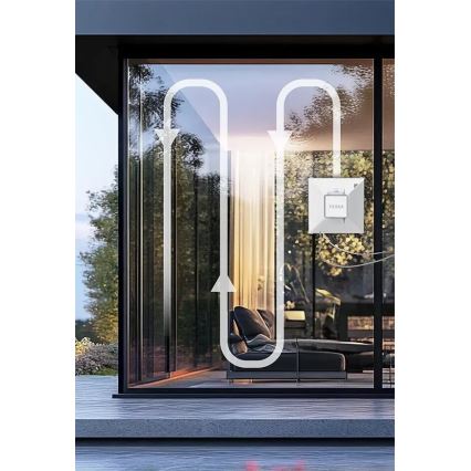 TESLA Electronics RoboStar - Intelligenter Fensterreiniger mit Wassersprühfunktion 72W/230V/650 mAh Wi-Fi + Fernbedienung