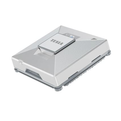 TESLA Electronics RoboStar - Intelligenter Fensterreiniger mit Wassersprühfunktion 72W/230V/650 mAh Wi-Fi + Fernbedienung
