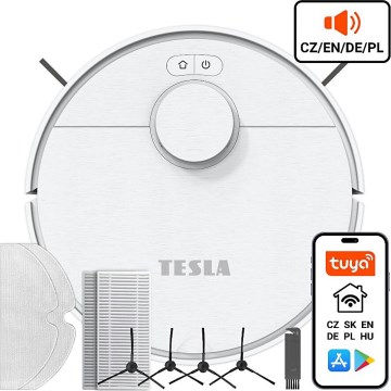 TESLA Electronics RoboStar - Intelligenter 2-in-1 Saugroboter 2550 mAh Wi-Fi Weiß