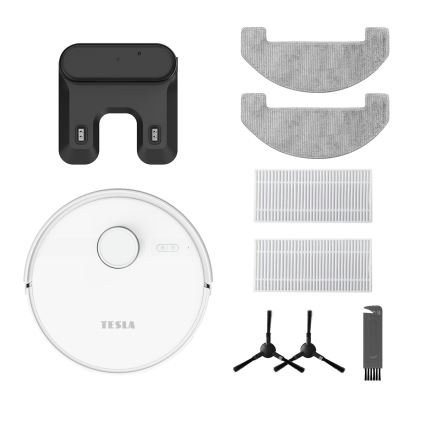 TESLA Electronics RoboStar - Intelligenter 2-in-1 Saugroboter 3200 mAh Wi-Fi weiß