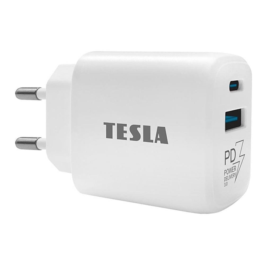 TESLA Electronics - Schnellladeadapter Power Delivery 25W weiß