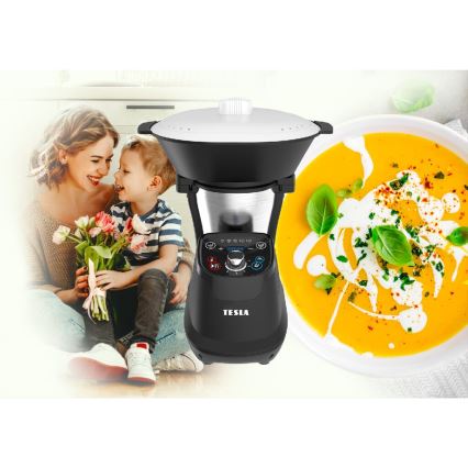 TESLA Electronics ThermoCook - Multifunktionale Küchenmaschine 1200W/230V Edelstahl
